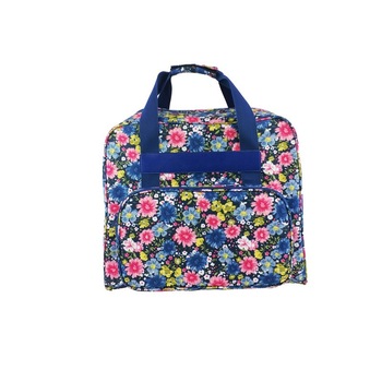 Geanta pentru masina de cusut design imprimeu floral, lungime 40cm, latime 20cm, inaltime 34 cm cu buzunar suplimentar, Claire Geanta pentru masina de cusut design imprimeu floral, lungime 40cm, latime 20cm, inaltime 34 cm cu buzunar suplimentar, Claire