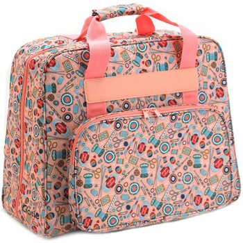 Geanta pentru masina de cusut design roz cu imprimeu Geanta pentru masina de cusut design roz cu imprimeu