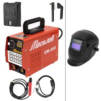 Aparat de sudura Mogilev Profesional, MMA 300A + Masca de sudura heliomata, toate accesoriile sunt incluse (Clesti sudura, Masca, Ciocanel zgura si Perie de sarma) Aparat de sudura Mogilev Profesional, MMA 300A + Masca de sudura heliomata, toate accesoriile sunt incluse (Clesti sudura, Masca, Ciocanel zgura si Perie de sarma)