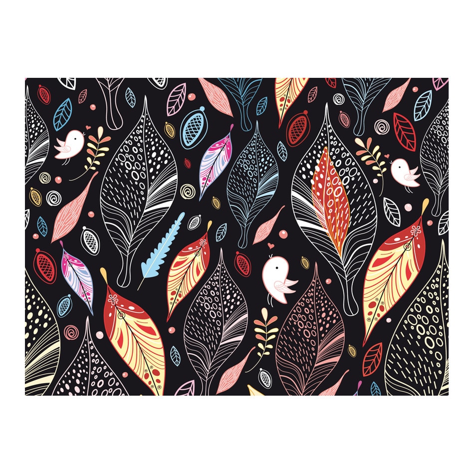 Fototapet vlies - Toamna frunze pe fundal negru - 250 x 193 cm