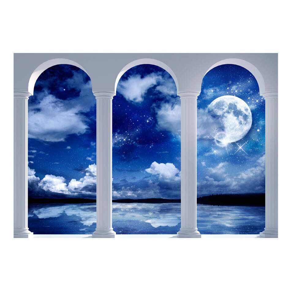 Fototapet vlies - Noapte in Grecia - 150 x 105 cm