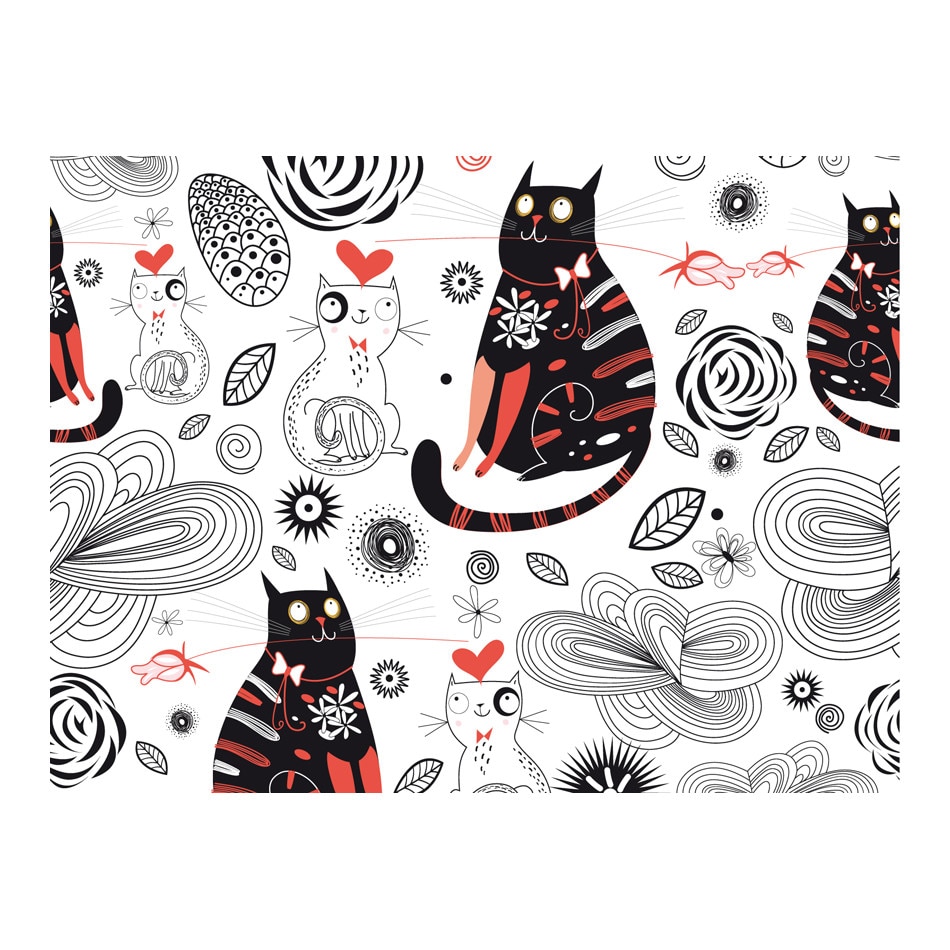 Fototapet vlies - Pisicile in dragoste - 250 x 193 cm