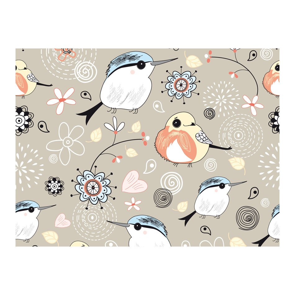 Fototapet vlies - Modelul natural cu pasarile - 350 x 270 cm