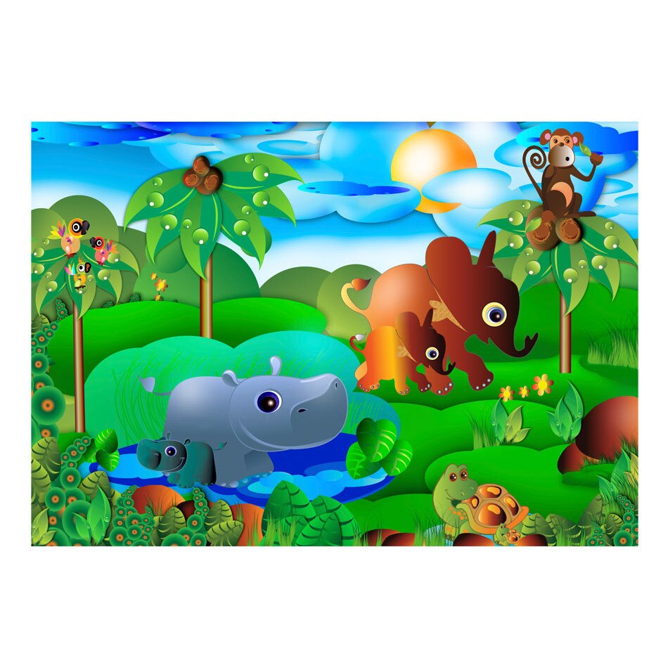 Fototapet vlies - Familia de animale - 400 x 280 cm