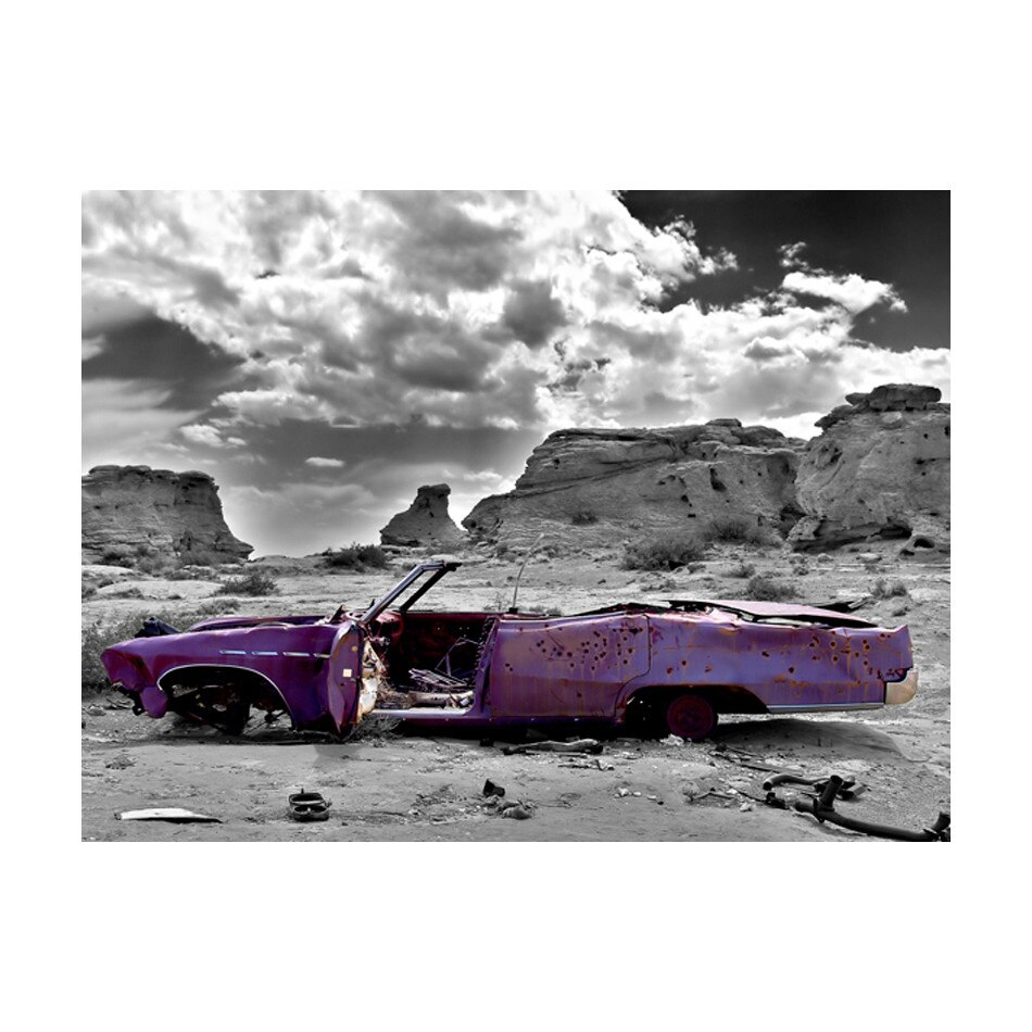 Fototapet vlies - Masina retro in Desertul Colorado - 200 x 154 cm