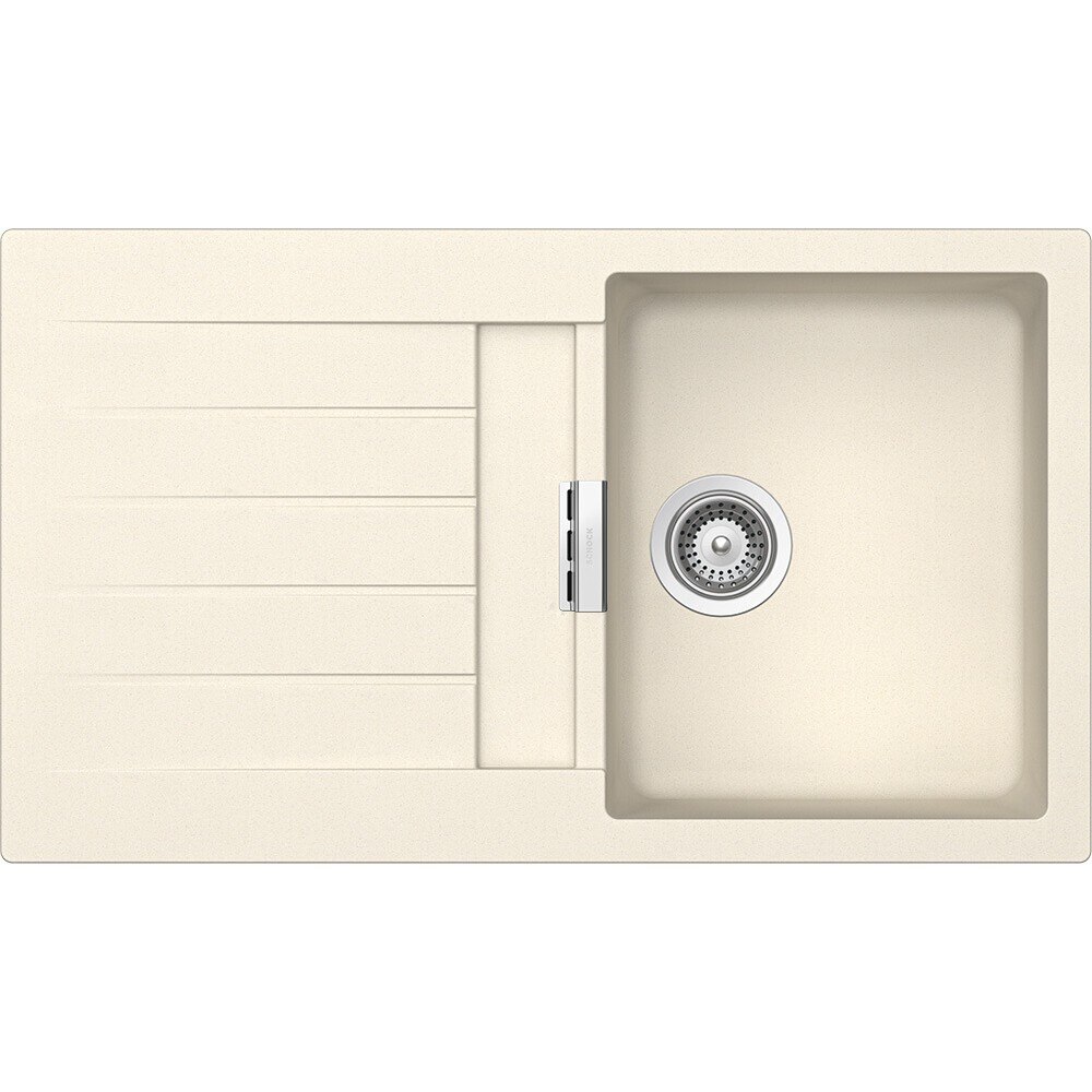 Chiuveta granit Schock Signus D-100 Magnolia, 860 x 500 mm, adancime cuva 195 mm, reversibila, montare pe blat