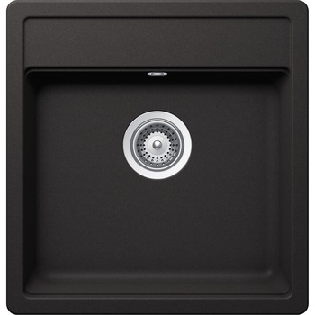 Chiuveta granit Schock Nemo N-100S Nero Cristalite 490 x 510 mm, adancime cuva 180 mm, universala, montare pe blat Chiuveta granit Schock Nemo N-100S Nero Cristalite 490 x 510 mm, adancime cuva 180 mm, universala, montare pe blat