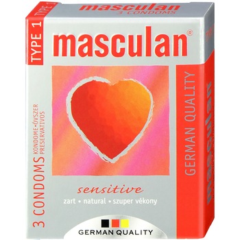 Prezervative Masculan Sensitive, 3 buc Prezervative Masculan Sensitive, 3 buc