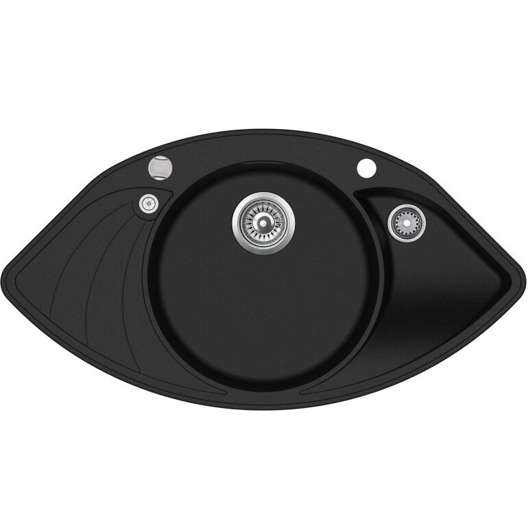 Chiuveta bucatarie Aquasanita, Pappilon SCP151-601AW, silicsana, negru