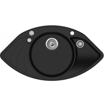 Chiuveta bucatarie Aquasanita, Pappilon SCP151-601AW, silicsana, negru Chiuveta bucatarie Aquasanita, Pappilon SCP151-601AW, silicsana, negru