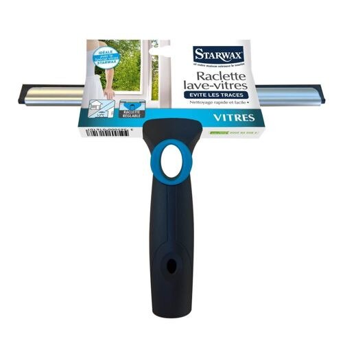 Racleta geam Starwax 1626, 25 cm, Negru/Albastru