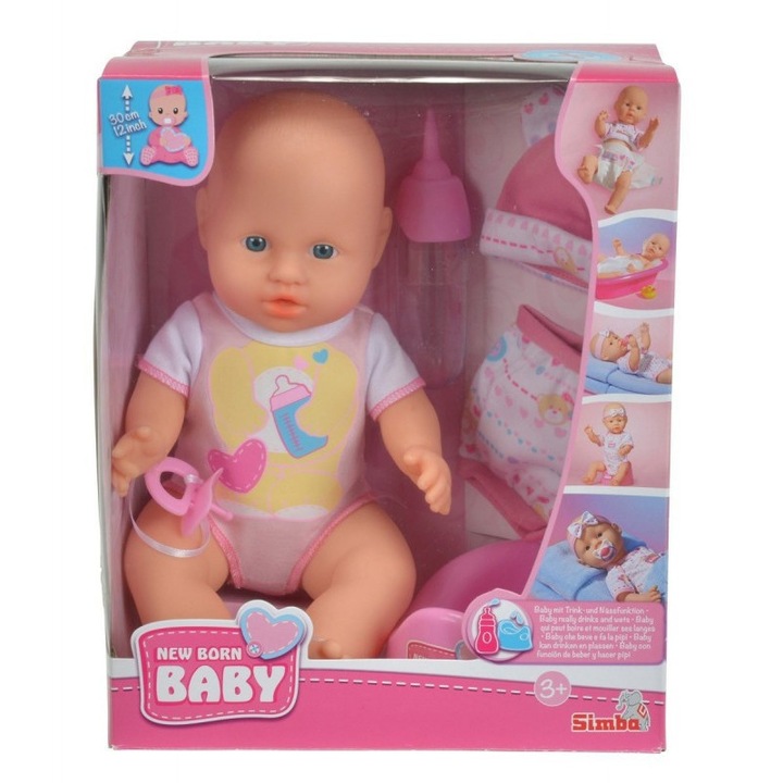 Бебешка кукла Baby Born, Simba, 30 см