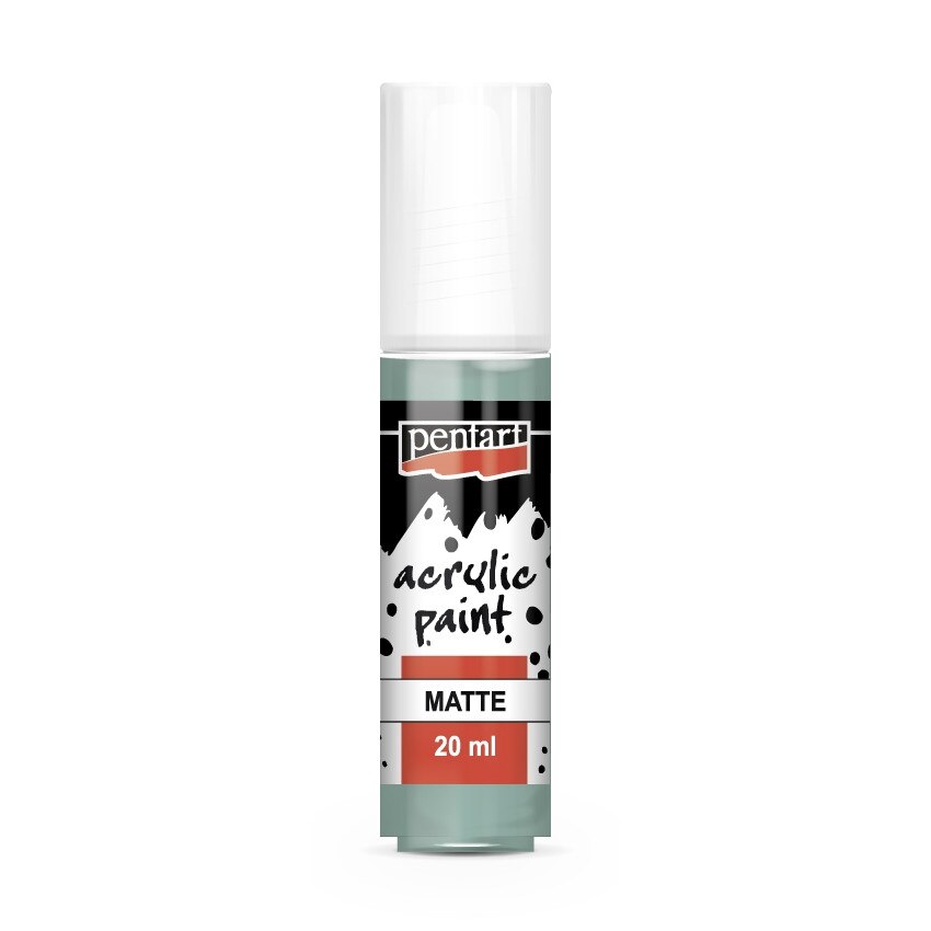 Vopsea acrilica mata pe baza de apa Pentart - menta, 20 ml