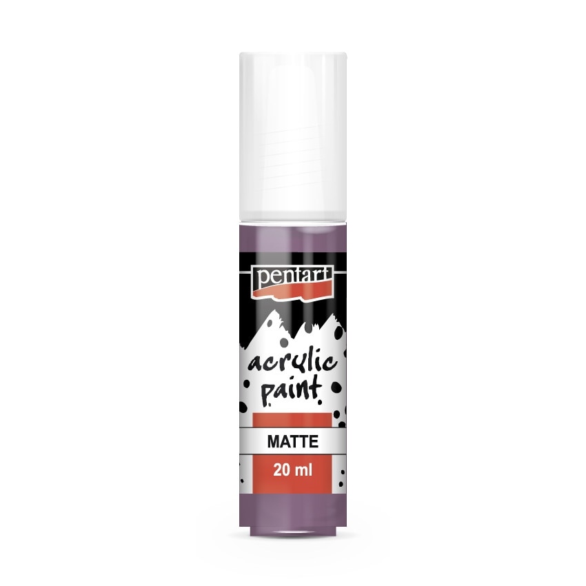 Vopsea acrilica mata pe baza de apa Pentart - zmeura, 20 ml