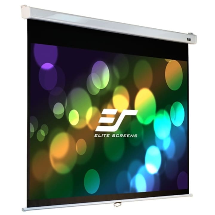 Проекторен екран 85" Elite Screens Manual M85XWS1, 152.4 х 152.4 cm, 1:1, Бял