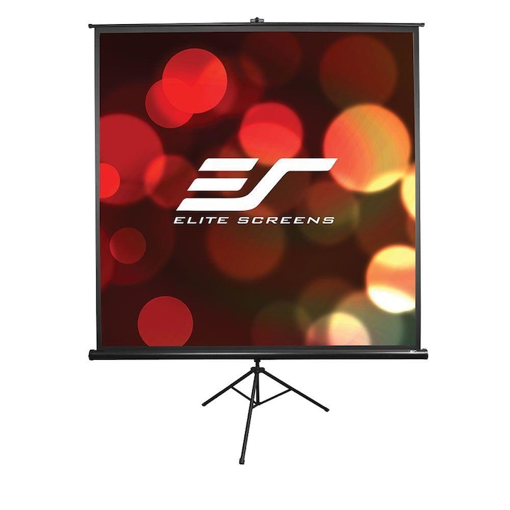 Проекторен екран 119" Elite Screens Tripod T119UWS1, 213.4 х 213.4 cm, 1:1, Черен