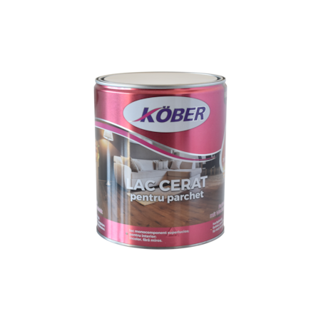 Lac pentru parchet, monocomponent, 0.75 L, transparent, cerat, Kober