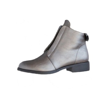 Botine scurte model casual, D&J Exclusive, Gri Botine scurte model casual, D&J Exclusive, Gri