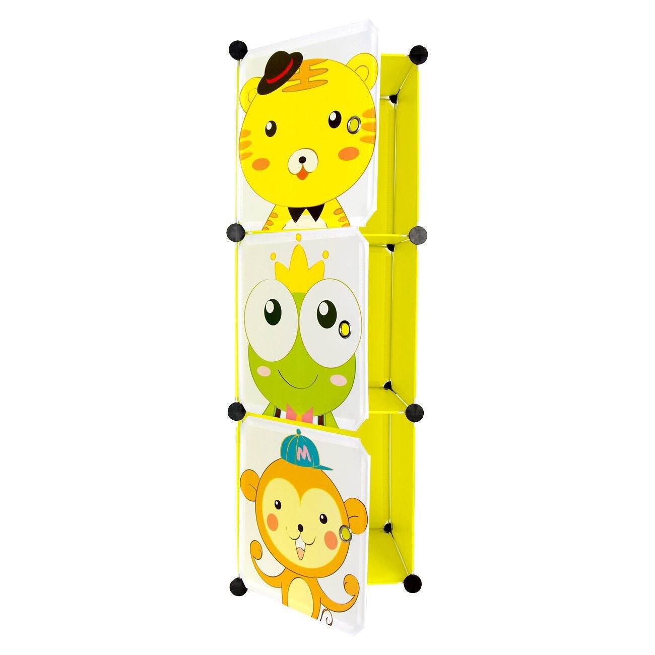 Dulap pentru copii Zola®, cu 3 etaje, model Animalute