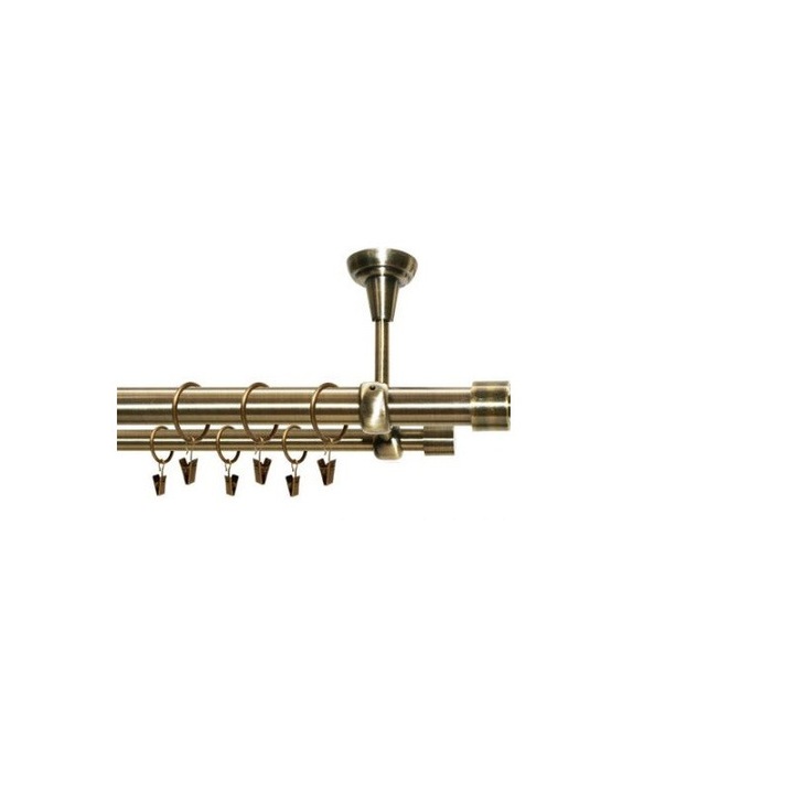 Galerie dubla 25 /19 prindere tavan - 240 cm - aur antic