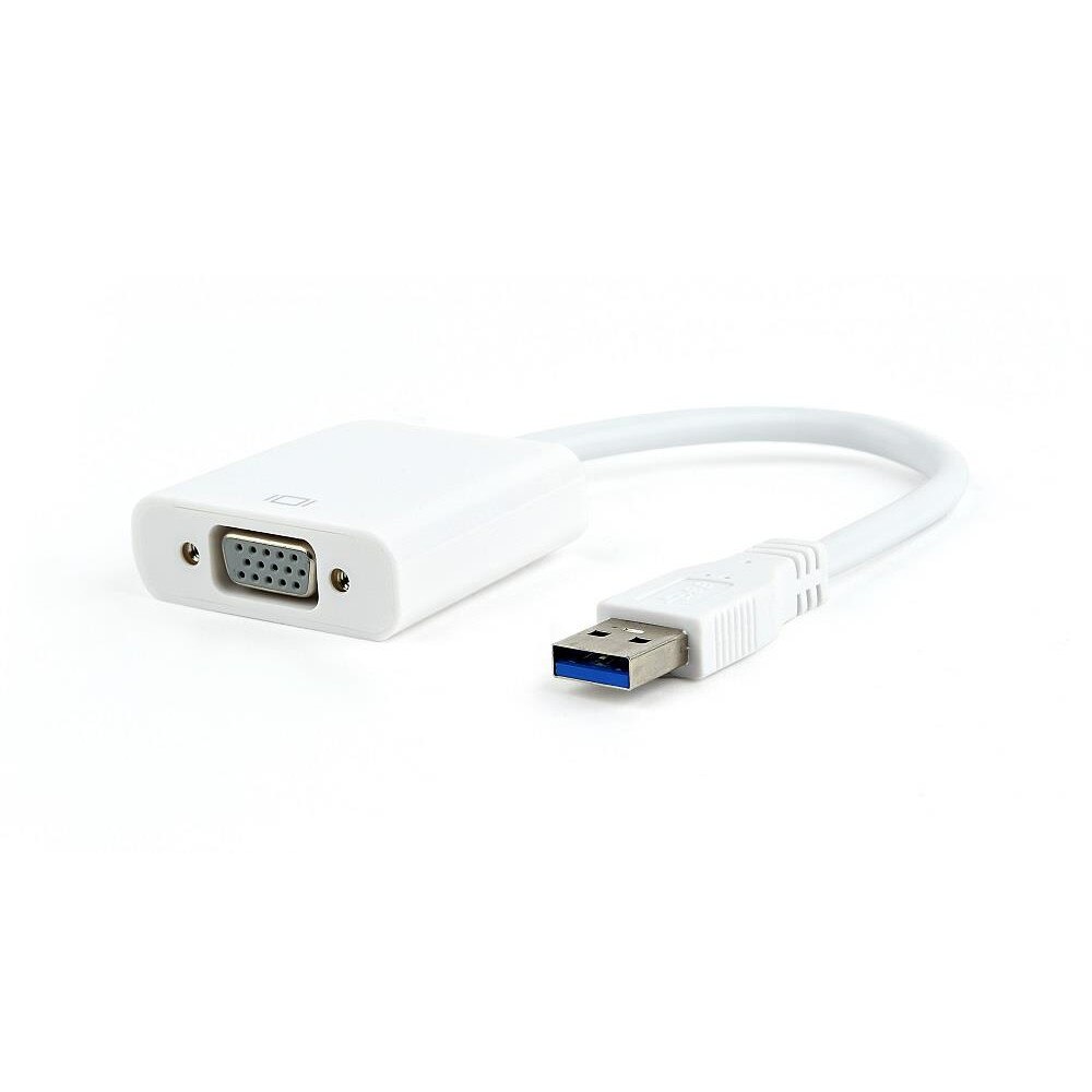 Adaptor USB la VGA,AB-U3M-VGAF-01 sau AB-U3M-VGAF-01-W, alb