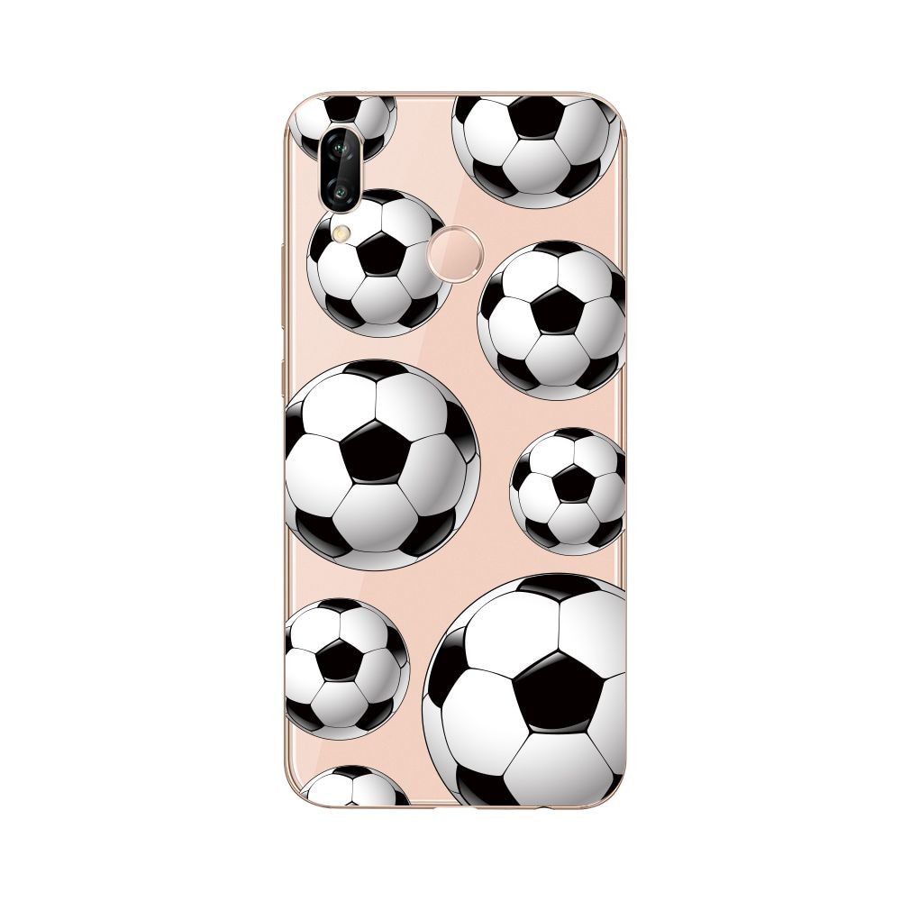 Husa Lemontti Silicon Art pentru Huawei P20 Lite, Football