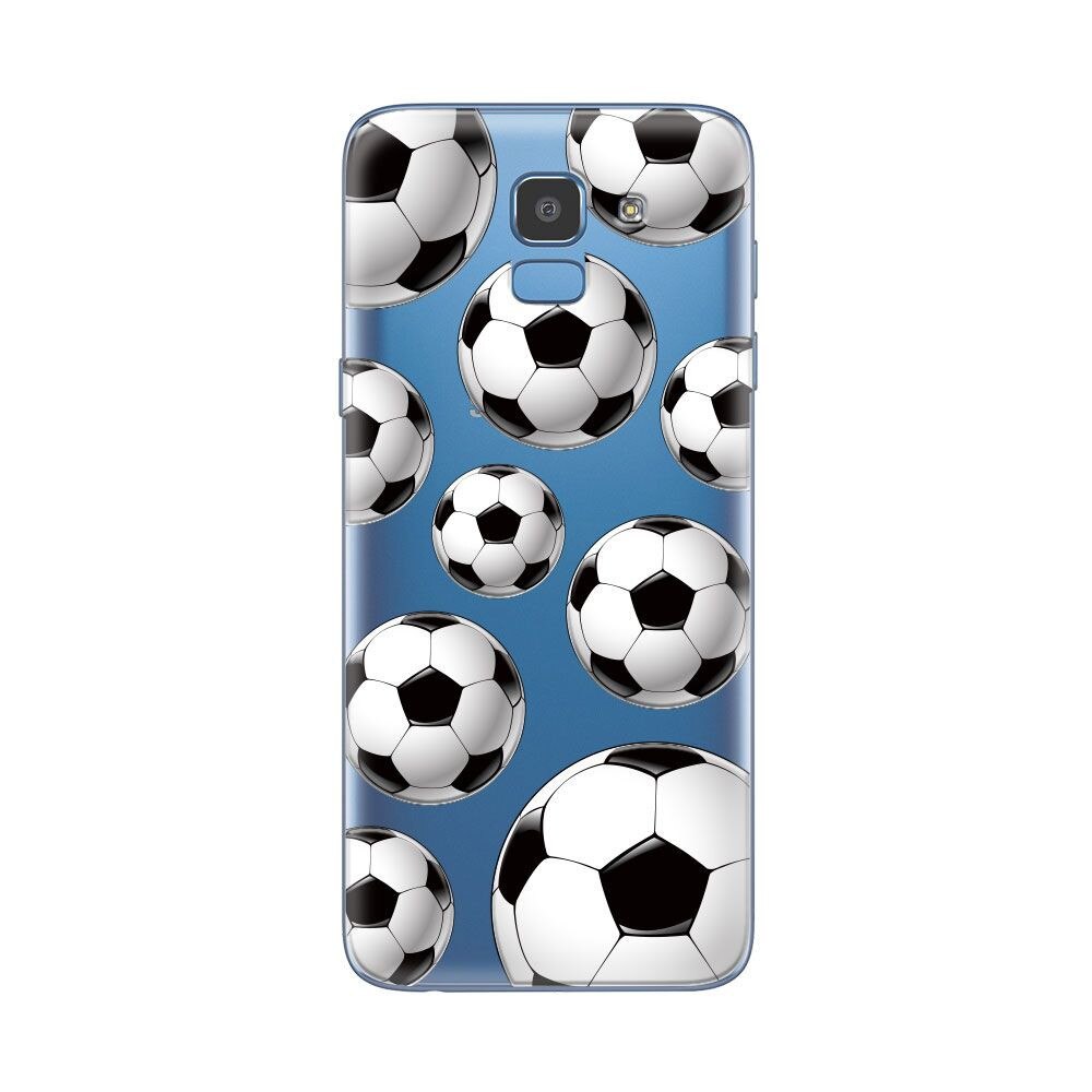 Husa Lemontti Silicon Art pentru Samsung Galaxy J6 2018, Football