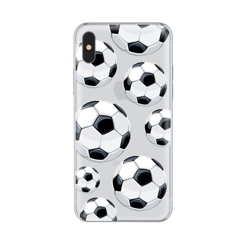 Husa Lemontti Silicon Art pentru iPhone X, Football