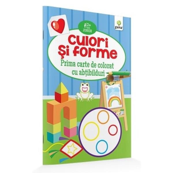Culori Si Forme - Prima Carte De Colorat Cu Abtibilduri 2 Ani+