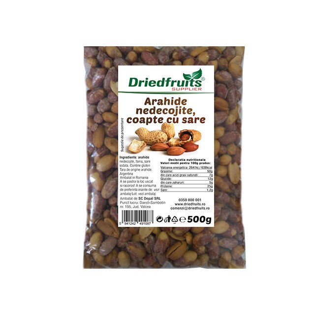 Arahide nedecojite coapte si sarate (rosii) - 500 g