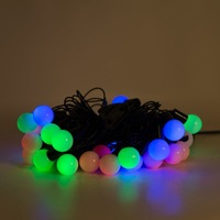Ghirlanda luminoasa cu 100 LED-uri, decor glob, 8 m, alimentare retea, lumina multicolora
