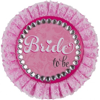 Insigna deluxe pentru petrecerea de burlacite, Bride to be - Amscan 9900241 Insigna deluxe pentru petrecerea de burlacite, Bride to be - Amscan 9900241