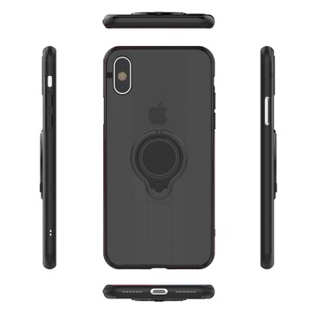 Husa Apple iPhone X Deluxe Flippy Armor Ring cu inel magnetic Negru Husa Apple iPhone X Deluxe Flippy Armor Ring cu inel magnetic Negru