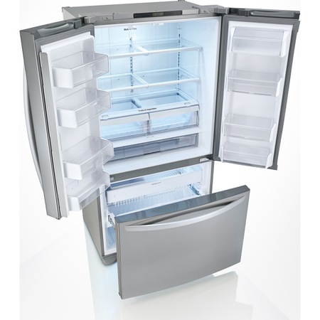 Side by side LG GMB714PZXV, 499 L, Clasa A+, No Frost, No Frost, Compresor Inverter linear, H 177.1 cm, Inox