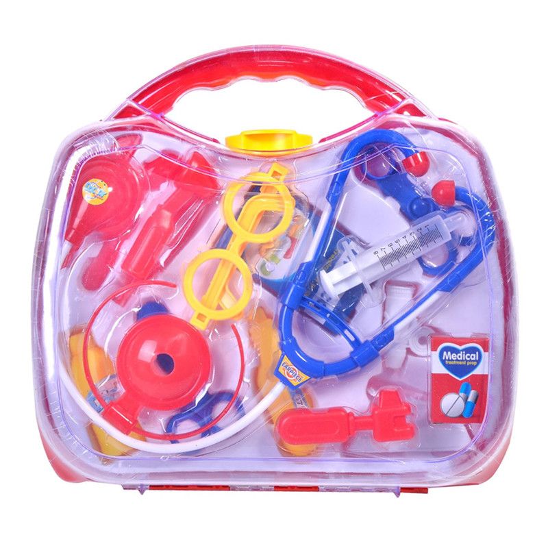 Set de joaca cu instrumente medicale si gentuta pentru transport, 16 accesorii