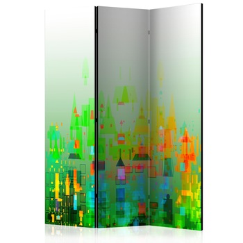 Paravan din 3 parti - Abstract City - 135x172cm Paravan din 3 parti - Abstract City - 135x172cm