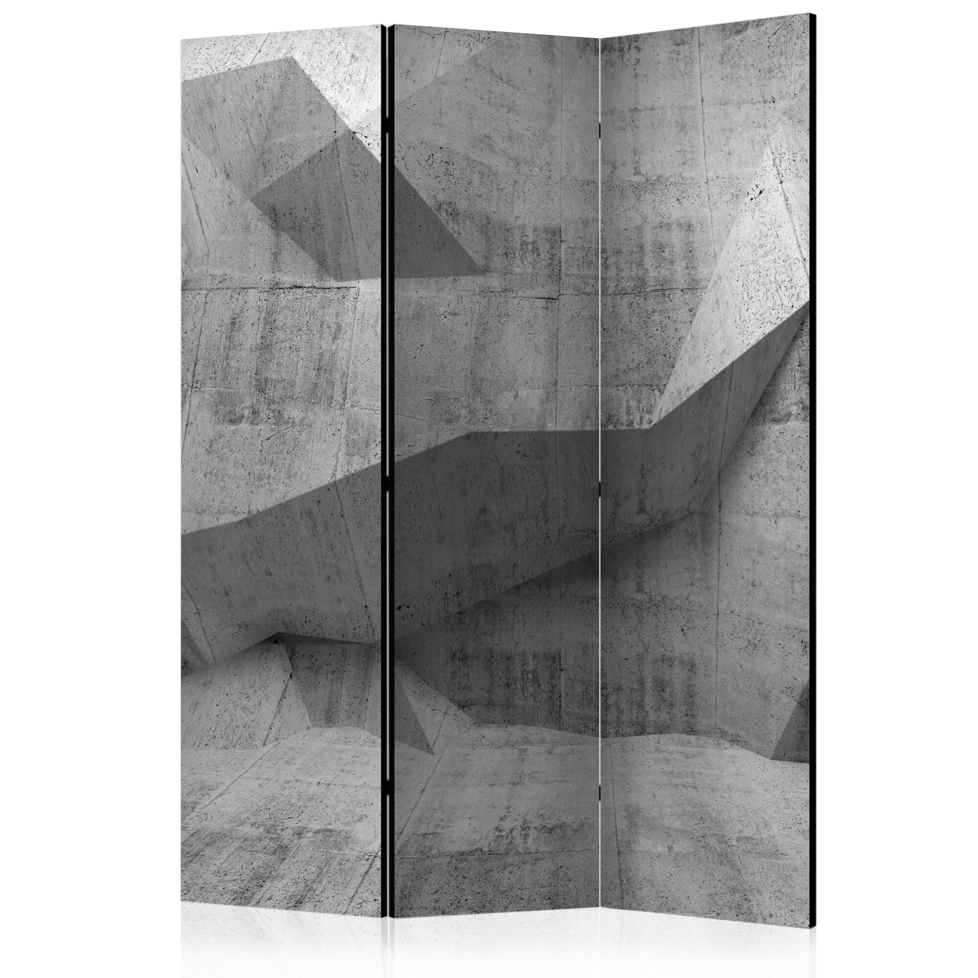 Paravan din 3 parti - Concrete Geometry - 135x172cm