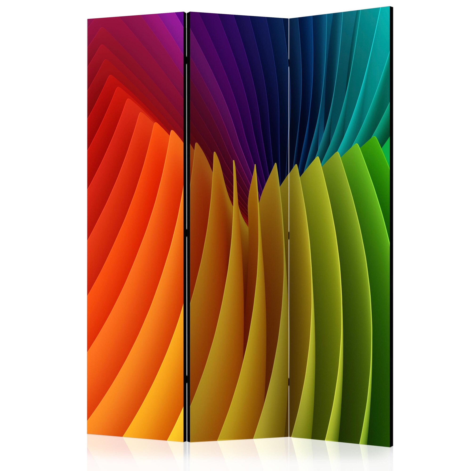 Paravan din 3 parti - Rainbow Wave - 135x172cm
