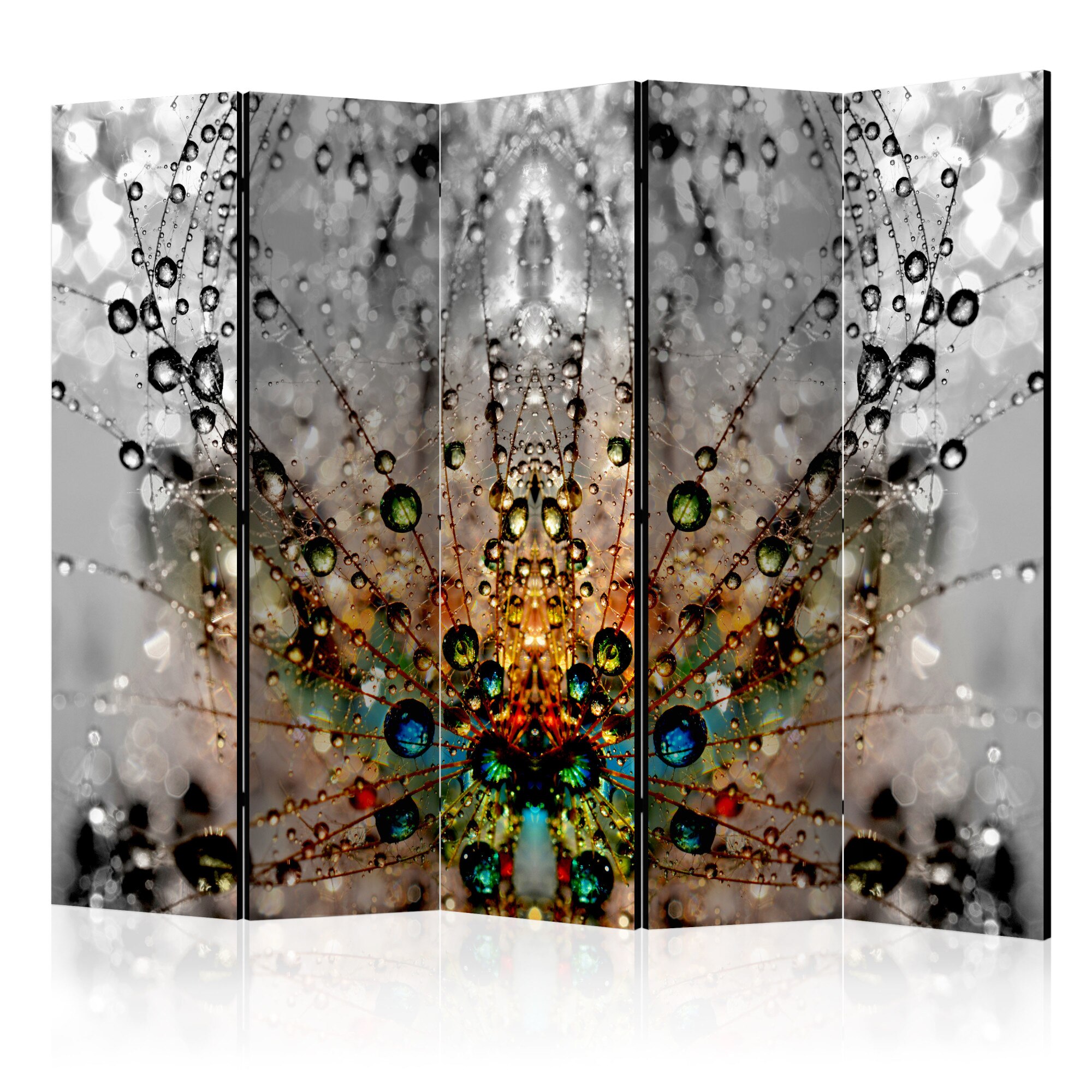 Paravan din 5 parti - Enchanted Morning Dew II - 225x172cm
