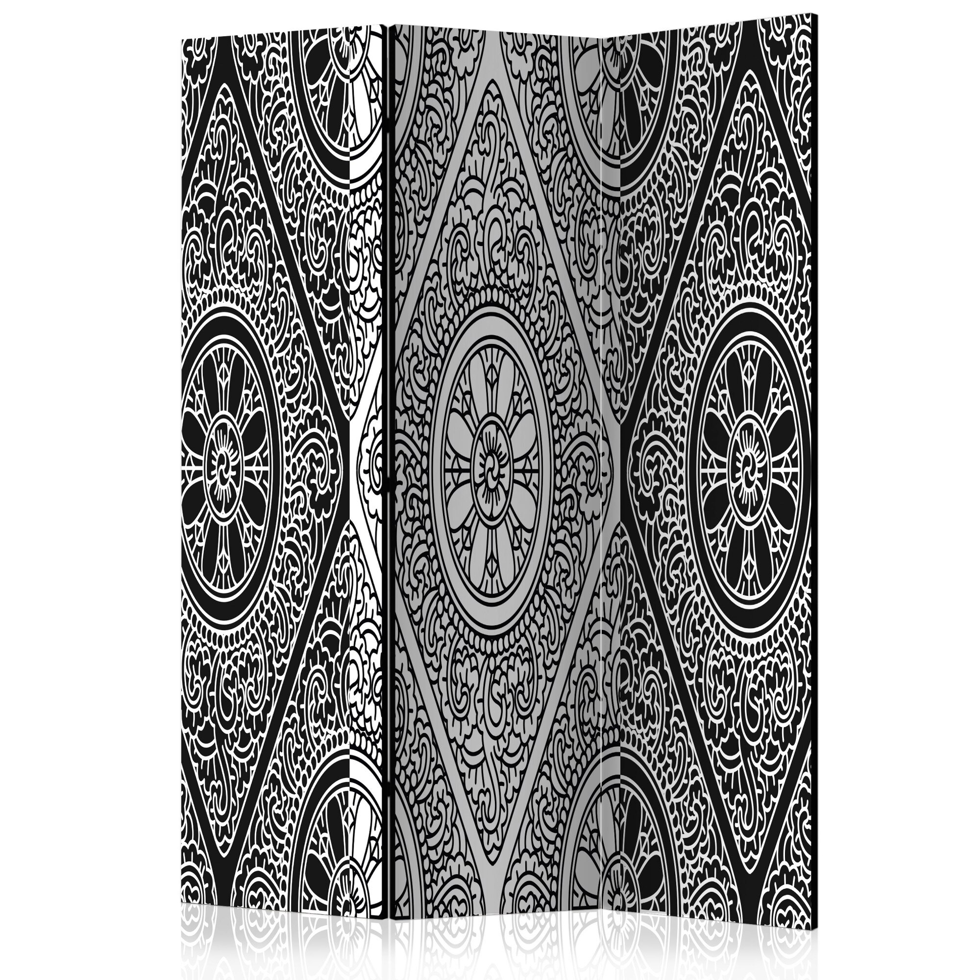 Paravan din 3 parti - Ethnic Monochrome - 135x172cm