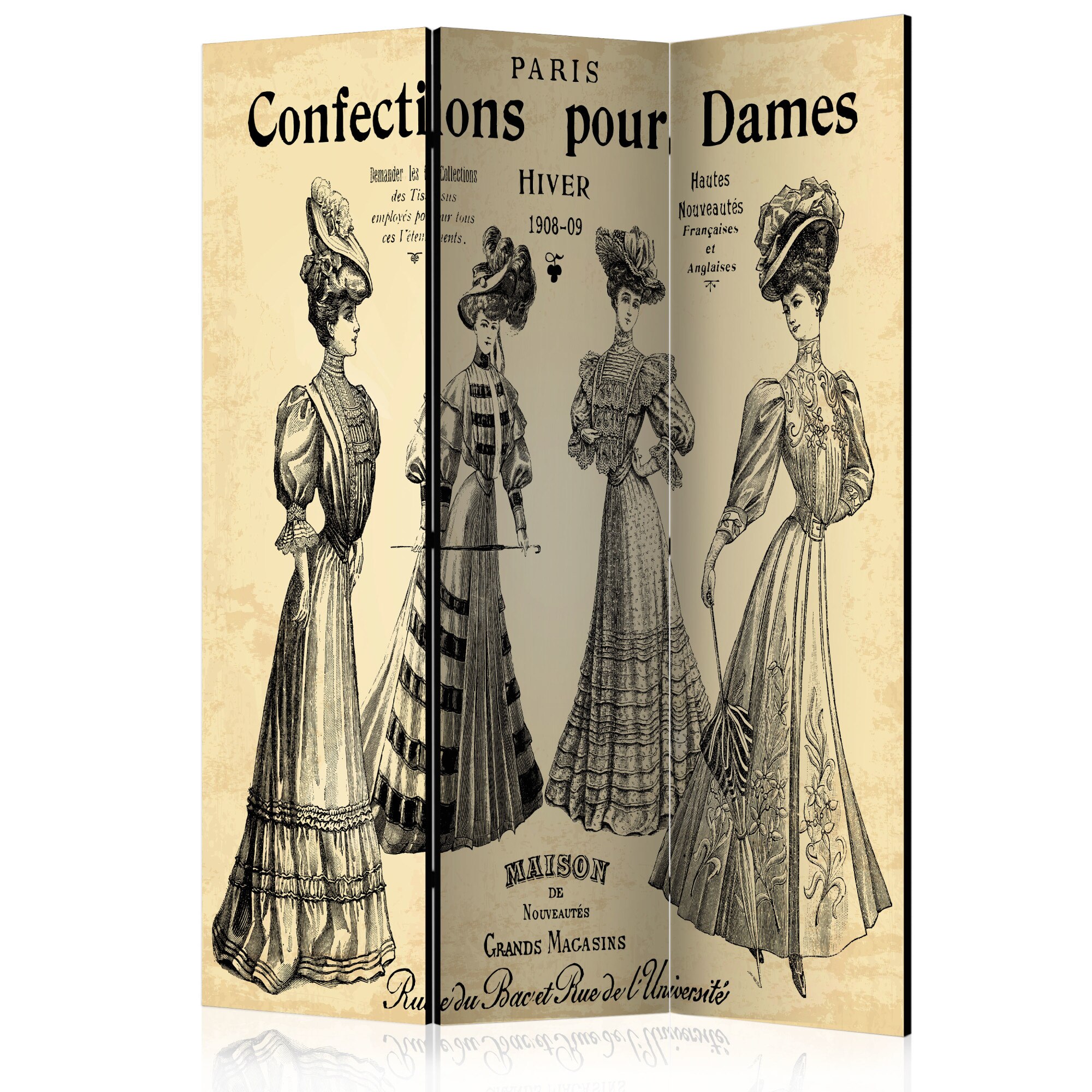 Paravan din 3 parti - Confections pour Dames - 135x172cm