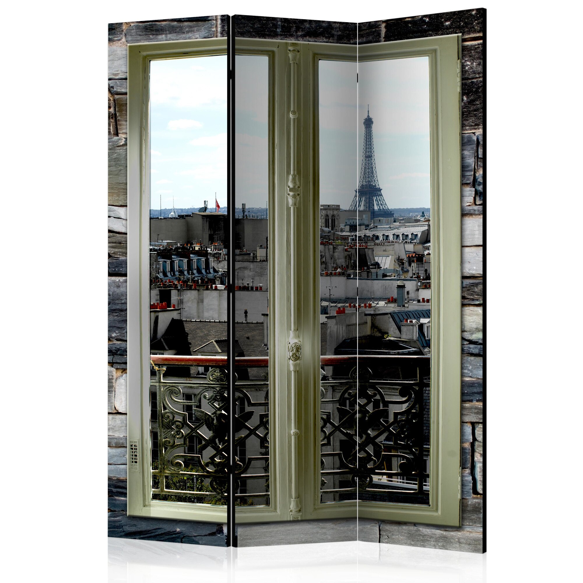 Paravan din 3 parti - Parisian View - 135x172cm