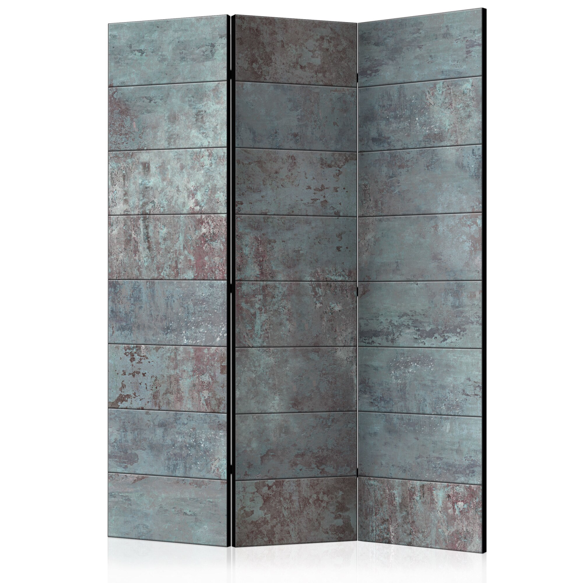 Paravan din 3 parti - Turquoise Concrete - 135x172cm