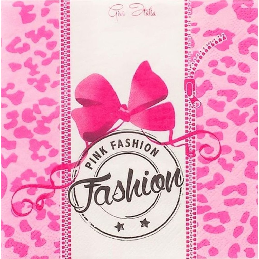Servetele pentru petrecere Pink Fashion - 33x33 cm, 3 straturi, Radar 63624, set 10 bucati