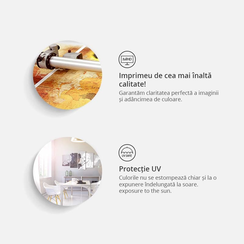 Tablou canvas 5 piese - Purple Gale - 225x90 cm