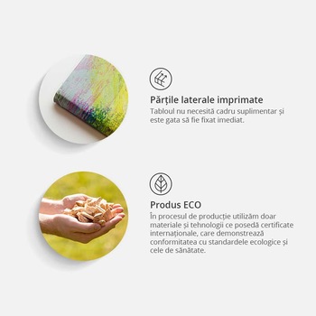 Tablou canvas 4 piese - Bambus si orhidee - 40x40 cm Tablou canvas 4 piese - Bambus si orhidee - 40x40 cm