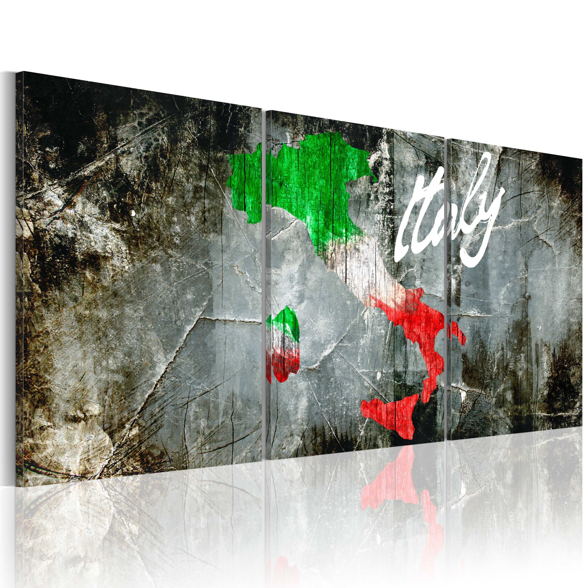 Tablou canvas 3 piese - Italia un focar de talent - 60x30 cm