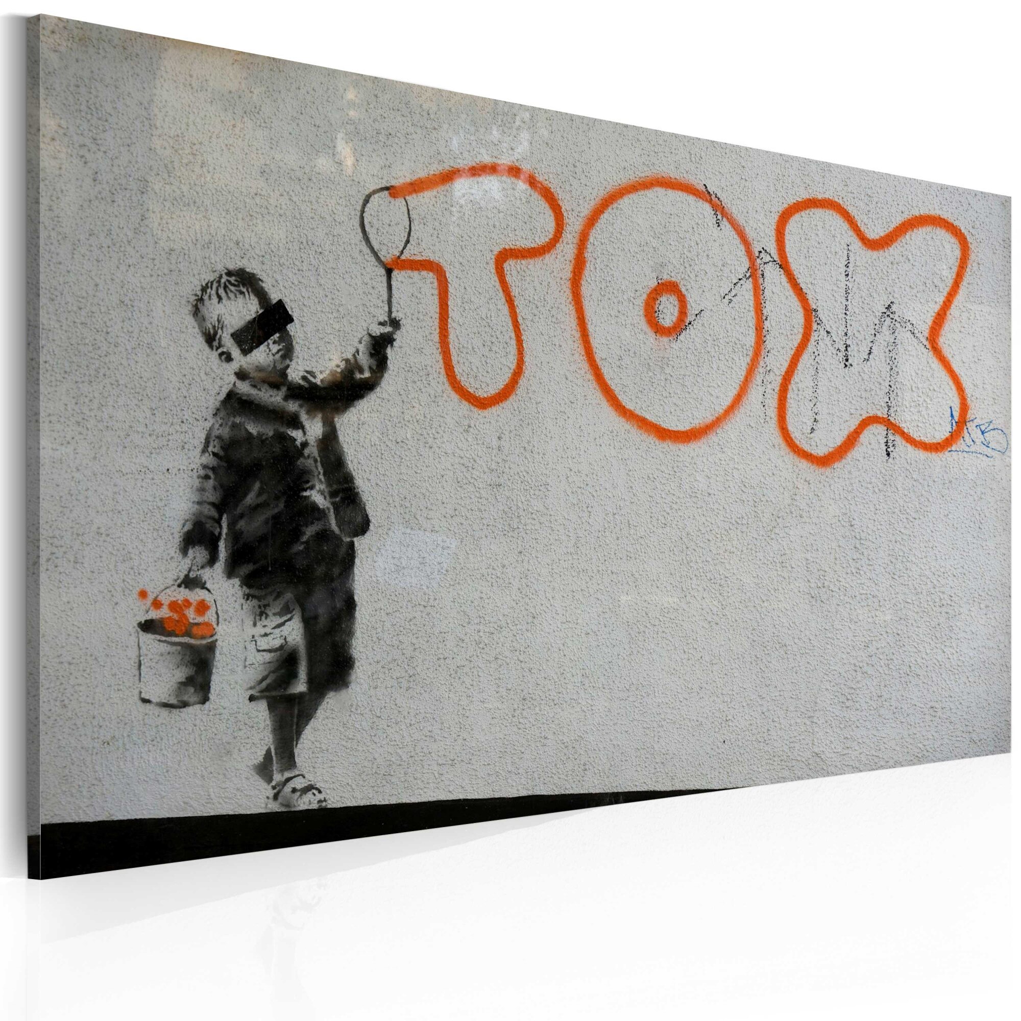 Tablou canvas - Wallpaper graffiti (Banksy) - 60x40 cm