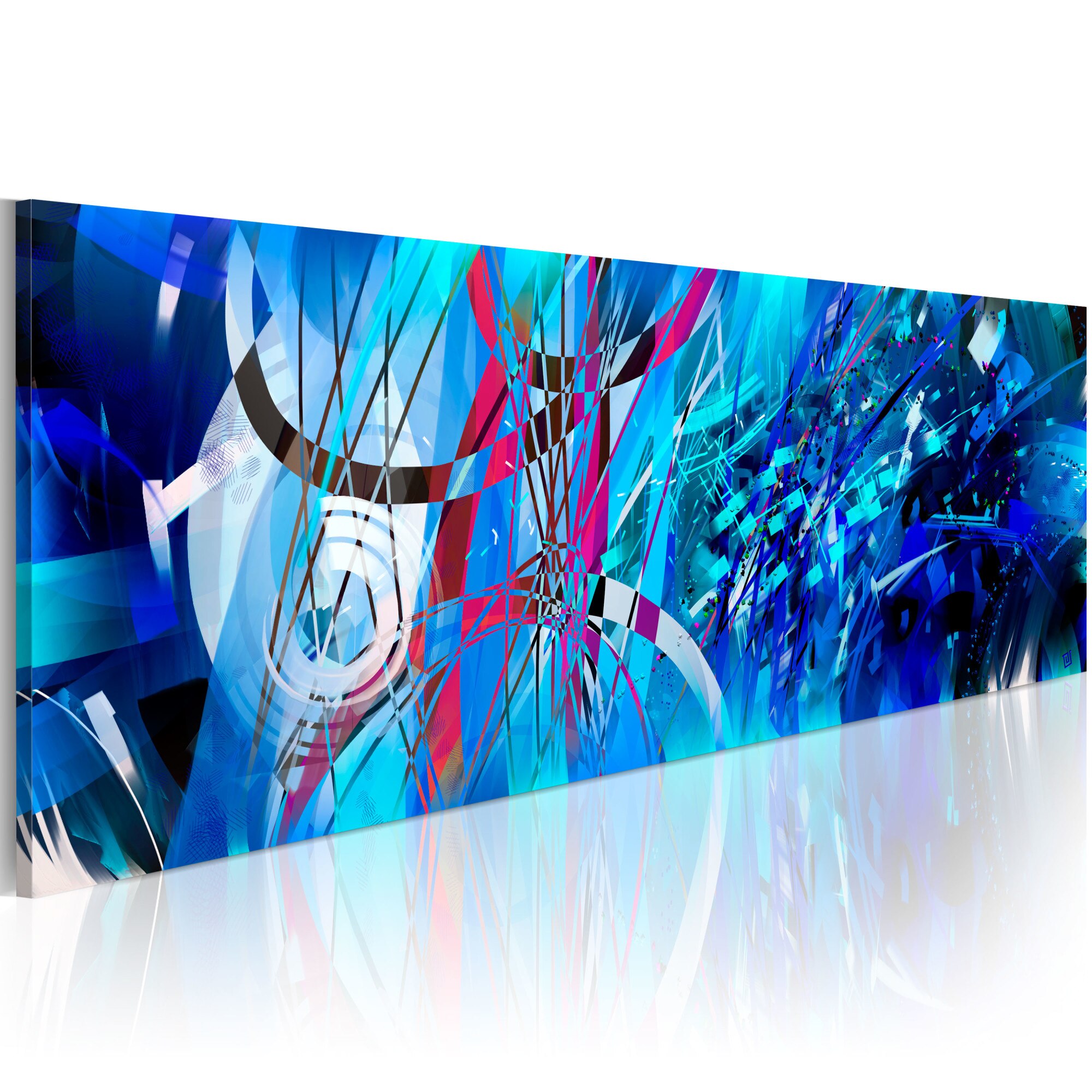Tablou canvas - Ploaie turcoaz - 120x40 cm