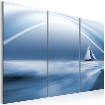 Tablou canvas 3 piese - Navigarea printre nori - 60x40 cm